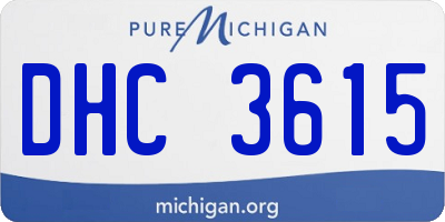 MI license plate DHC3615