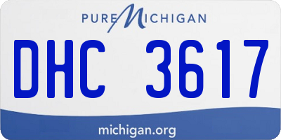MI license plate DHC3617