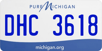 MI license plate DHC3618
