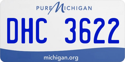 MI license plate DHC3622