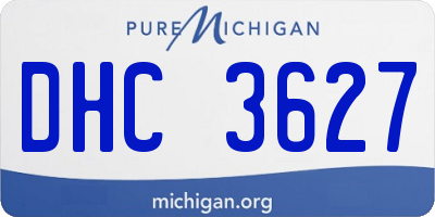 MI license plate DHC3627
