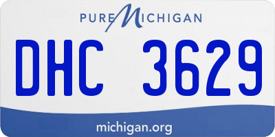 MI license plate DHC3629
