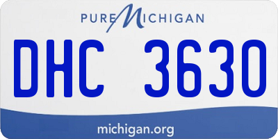 MI license plate DHC3630