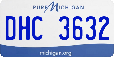MI license plate DHC3632