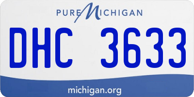 MI license plate DHC3633