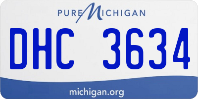 MI license plate DHC3634