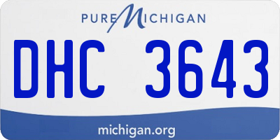 MI license plate DHC3643