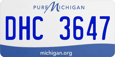 MI license plate DHC3647
