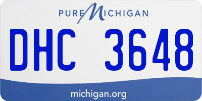 MI license plate DHC3648