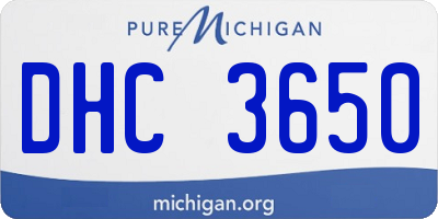 MI license plate DHC3650