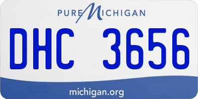 MI license plate DHC3656