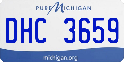 MI license plate DHC3659