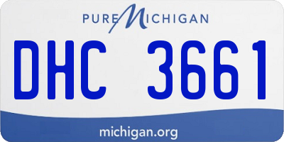 MI license plate DHC3661