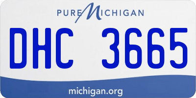 MI license plate DHC3665