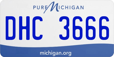 MI license plate DHC3666