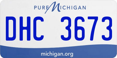 MI license plate DHC3673