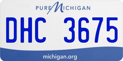 MI license plate DHC3675