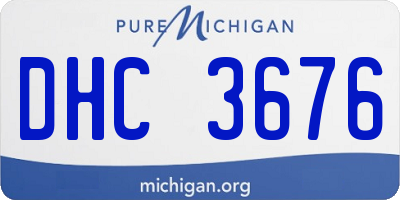 MI license plate DHC3676