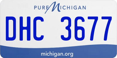 MI license plate DHC3677