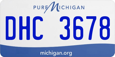 MI license plate DHC3678
