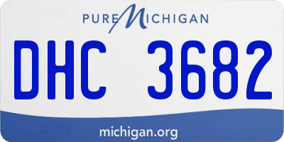 MI license plate DHC3682