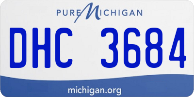 MI license plate DHC3684