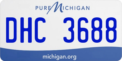 MI license plate DHC3688