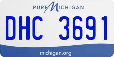 MI license plate DHC3691