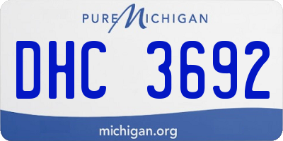 MI license plate DHC3692