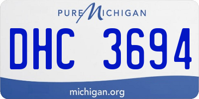 MI license plate DHC3694
