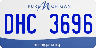 MI license plate DHC3696