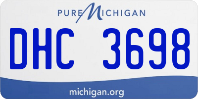 MI license plate DHC3698