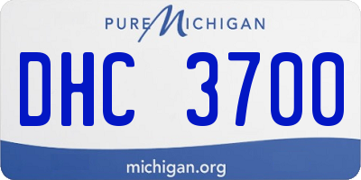 MI license plate DHC3700