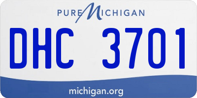 MI license plate DHC3701