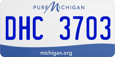 MI license plate DHC3703