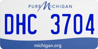 MI license plate DHC3704