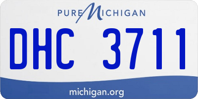 MI license plate DHC3711