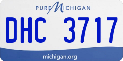MI license plate DHC3717