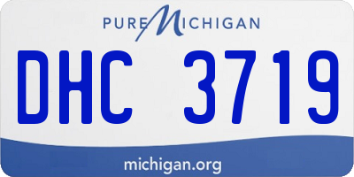 MI license plate DHC3719