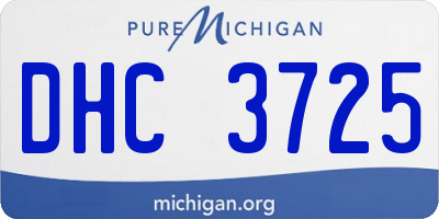MI license plate DHC3725