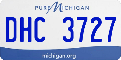 MI license plate DHC3727