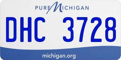 MI license plate DHC3728