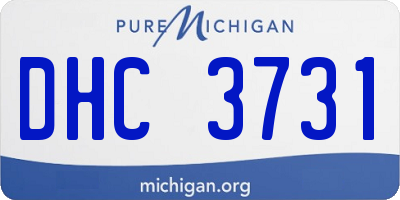 MI license plate DHC3731