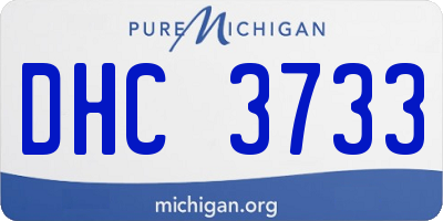 MI license plate DHC3733