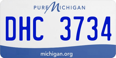 MI license plate DHC3734
