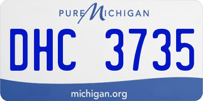 MI license plate DHC3735