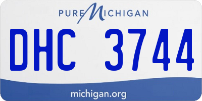 MI license plate DHC3744