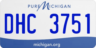 MI license plate DHC3751