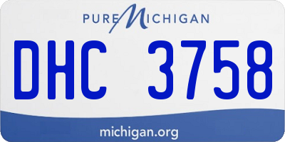 MI license plate DHC3758