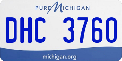 MI license plate DHC3760
